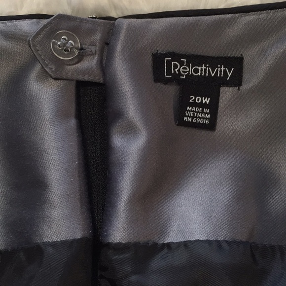 Black Grey Lace Pencil Skirt Sz 20W - Picture 5 of 6